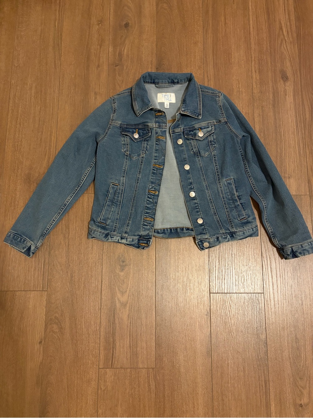 Time and Tru Kids Medium Wash Denim Jacket - Blue